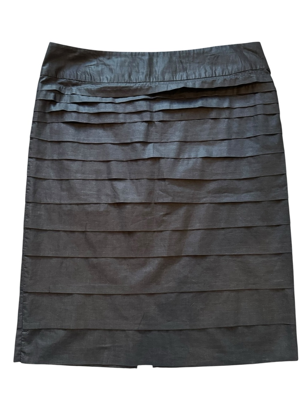 Kenar Black Layered Pencil Skirt